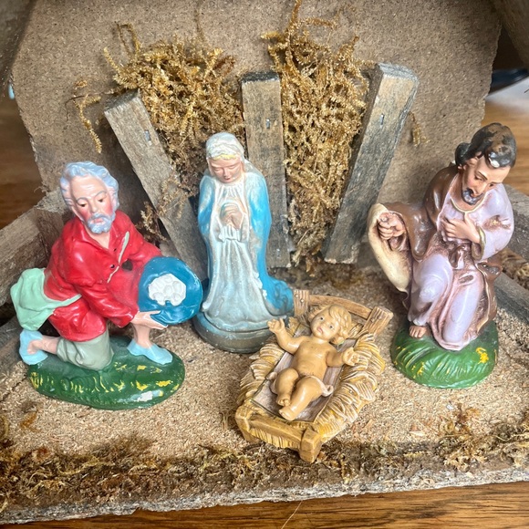 Vintage Nativity Christmas Crèche Fontanini Figures Hand Painted XMAS Italian - Picture 2 of 9